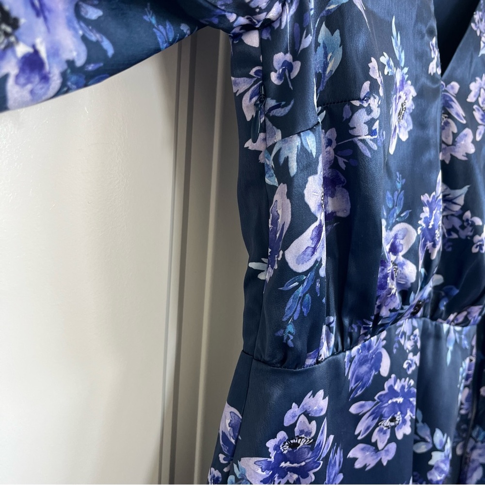 Majorelle Women’s Alice Mini‎ Dress Rainwater Floral Blue Small Long Sleeve - Picture 6 of 6
